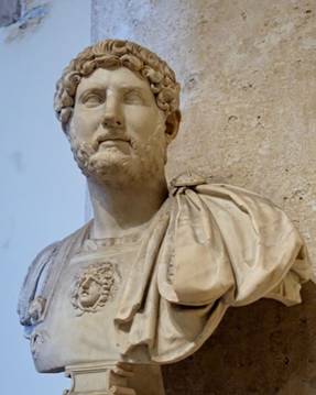 Hadrian Roman Emperor reigned 117-138 CE Palazzo dei Conservatori main stairs first landing   Capitoline Museum